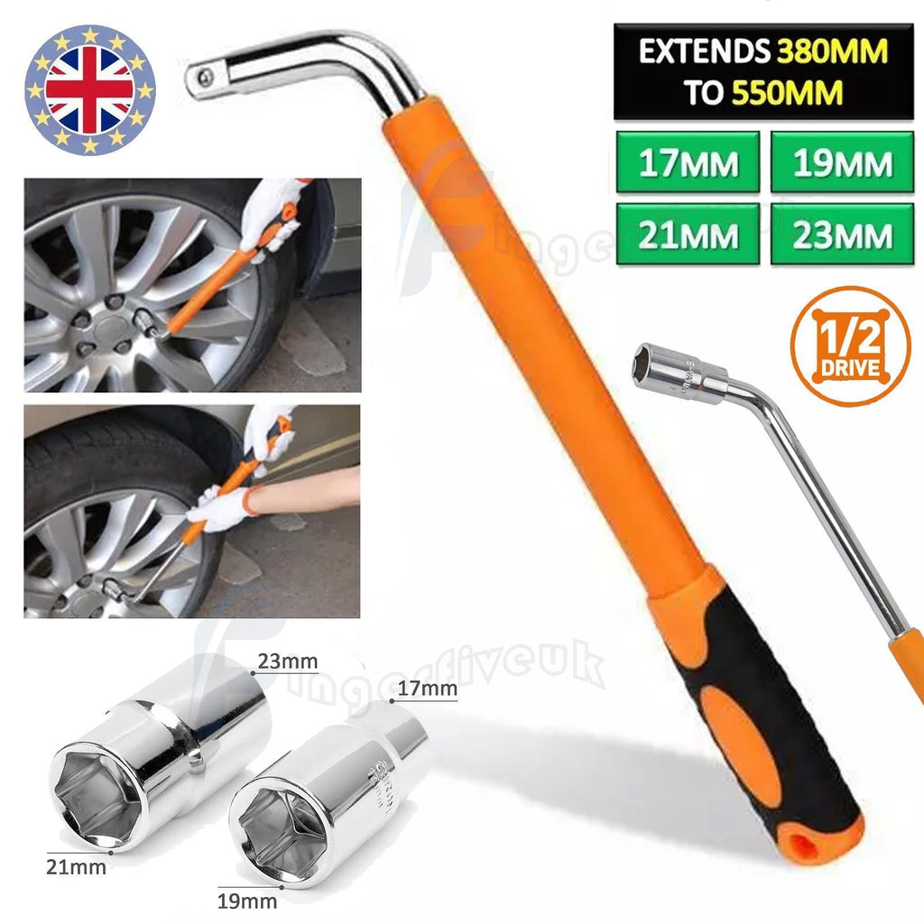 HEAVY DUTY Extendable Car Van Wheel Brace Socket Tyre Nut Wrench 17 19 21 23mm