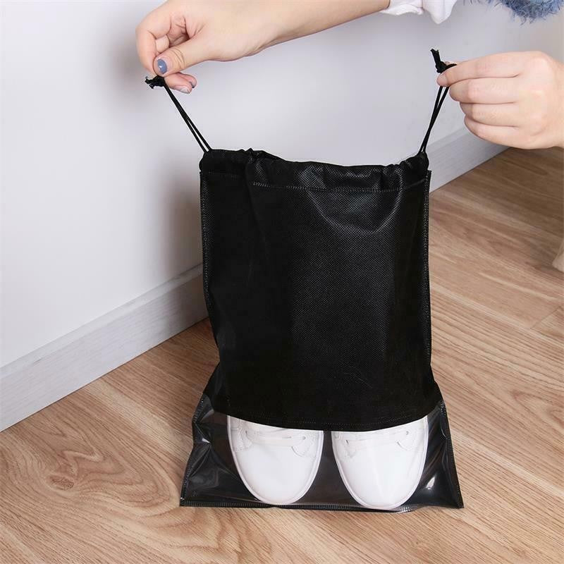Large Portable Shoes Bag Travel Storage Pouch Drawstring Dust Bags Non-woven