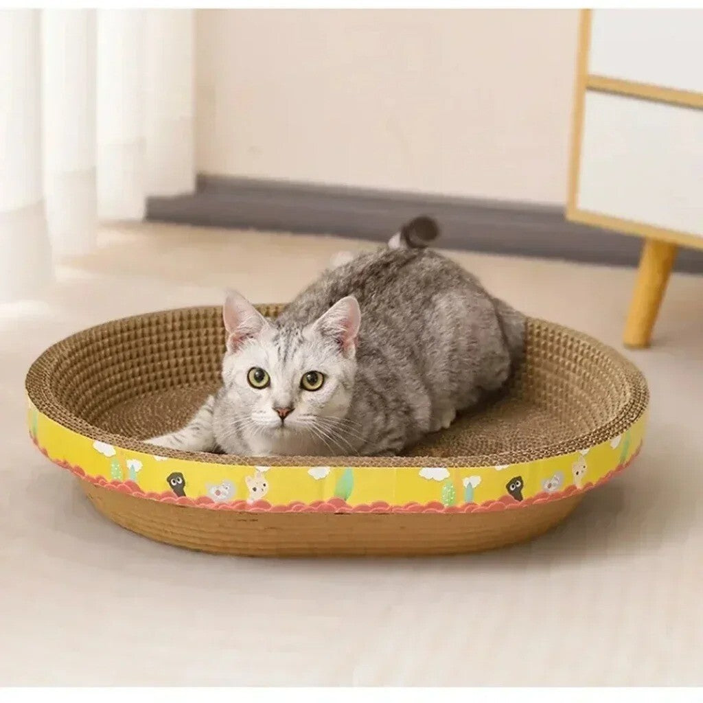 Cat Scratcher Bowl Creative Bowl Shape Cardboard Cat Scratching Lounge Bed UK
