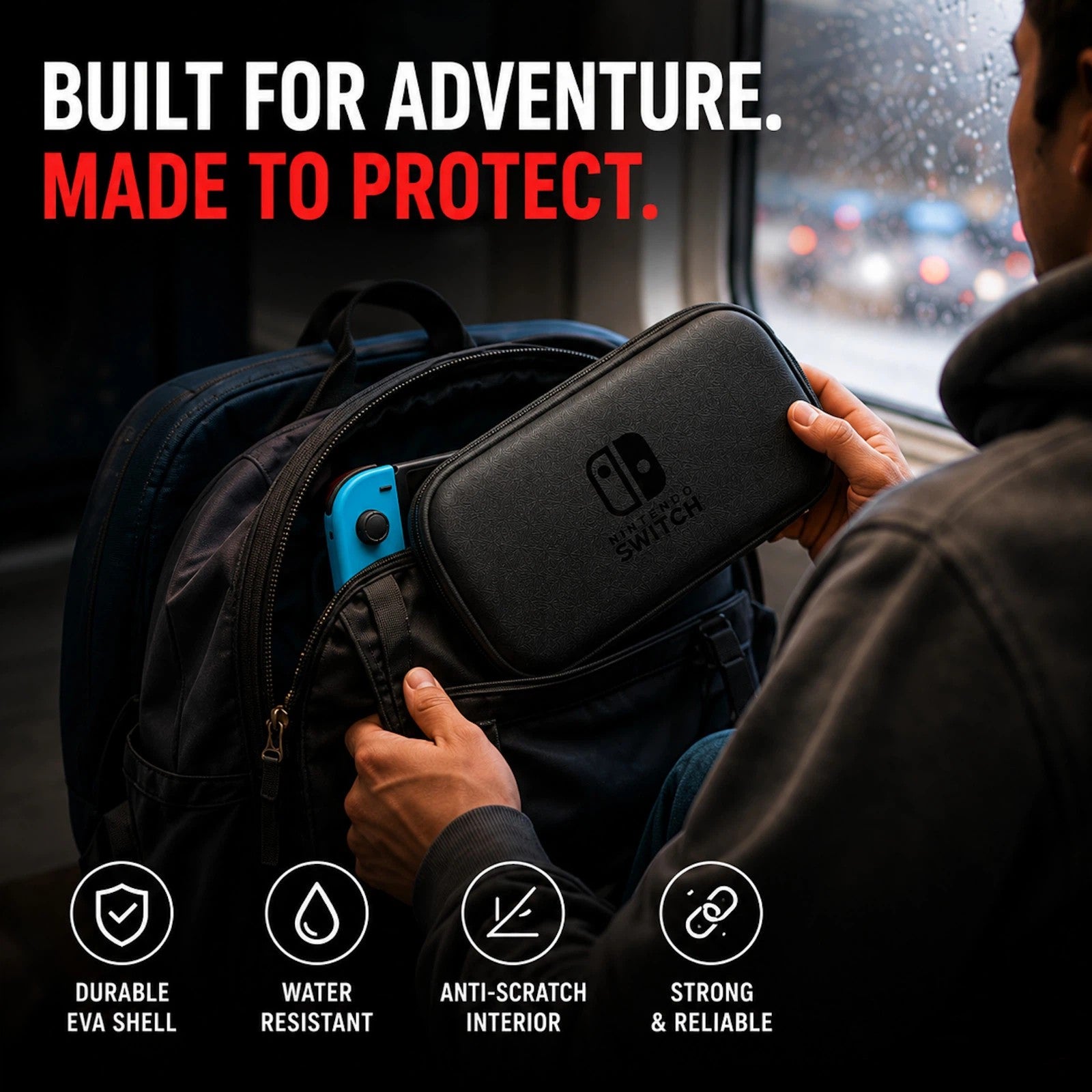 Nintendo Switch Case Hard Carry Case — OLED, Switch & Lite | EVA Travel Bag