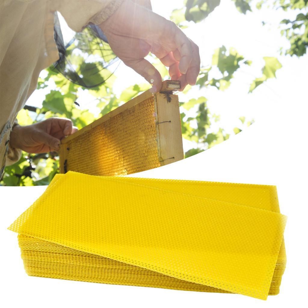 30 Pieces Beeswax Sheets Natural Honeycomb Bee Wax Foundation Sheets 41.5x19.5cm