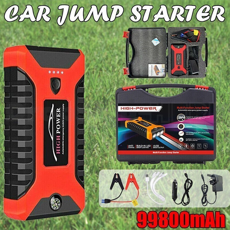 99800mAh Car Jump Starter Pack Booster Battery Charger Emergency Power Bank UK