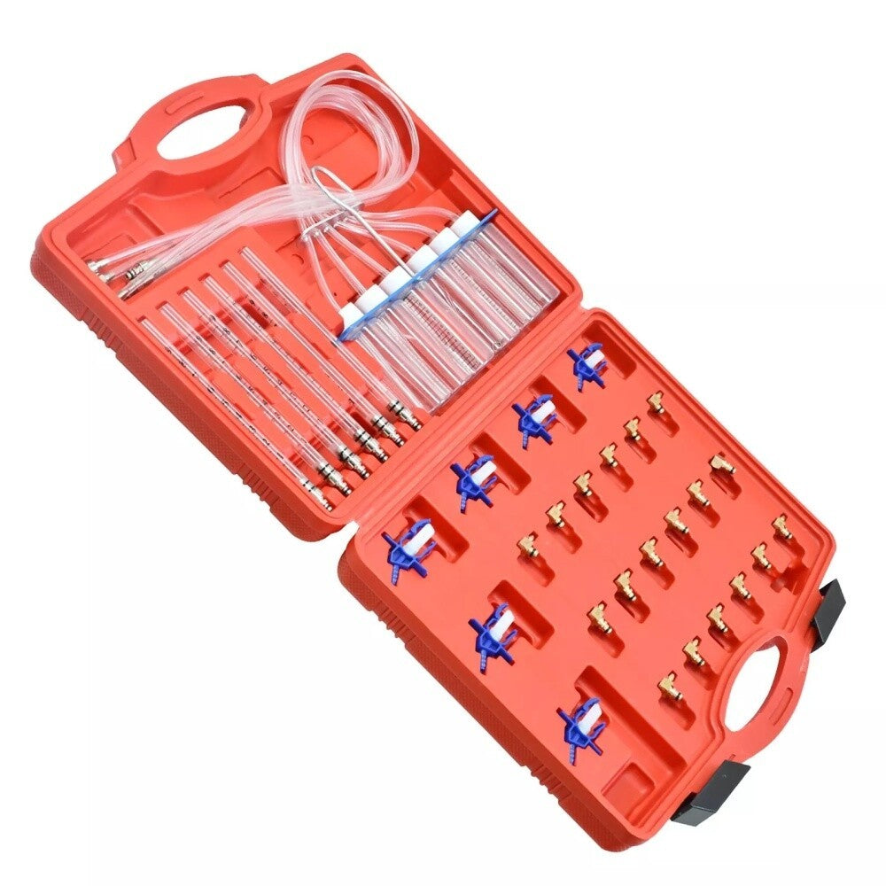 36X Common Rail Leak Off Test Kit 6 Cylinder Diesel Injector Flow Meter Adaptor