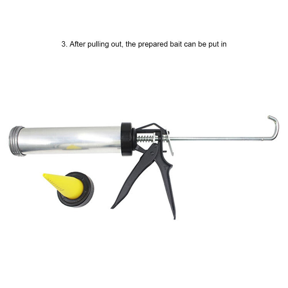 Carp Fishing Boilie Gun with 4pcs Spare Nozzles Sausage Bait Ball Making Tackle