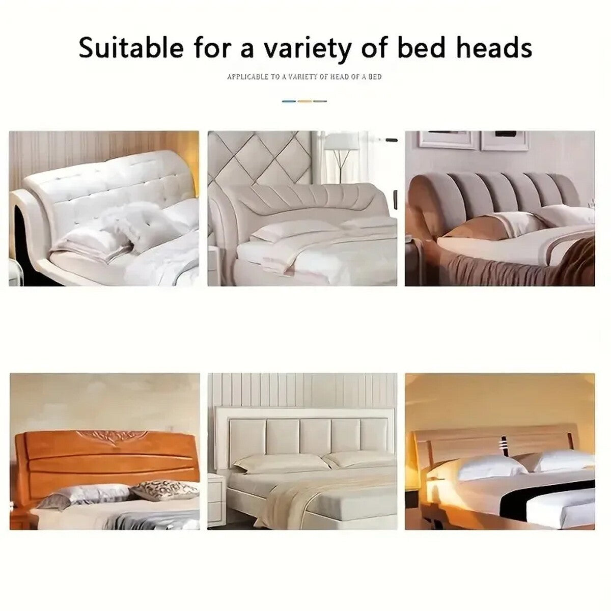 Thicken Padded Foam Headboard Cover Elastic Bed Head Backrest Protector UK