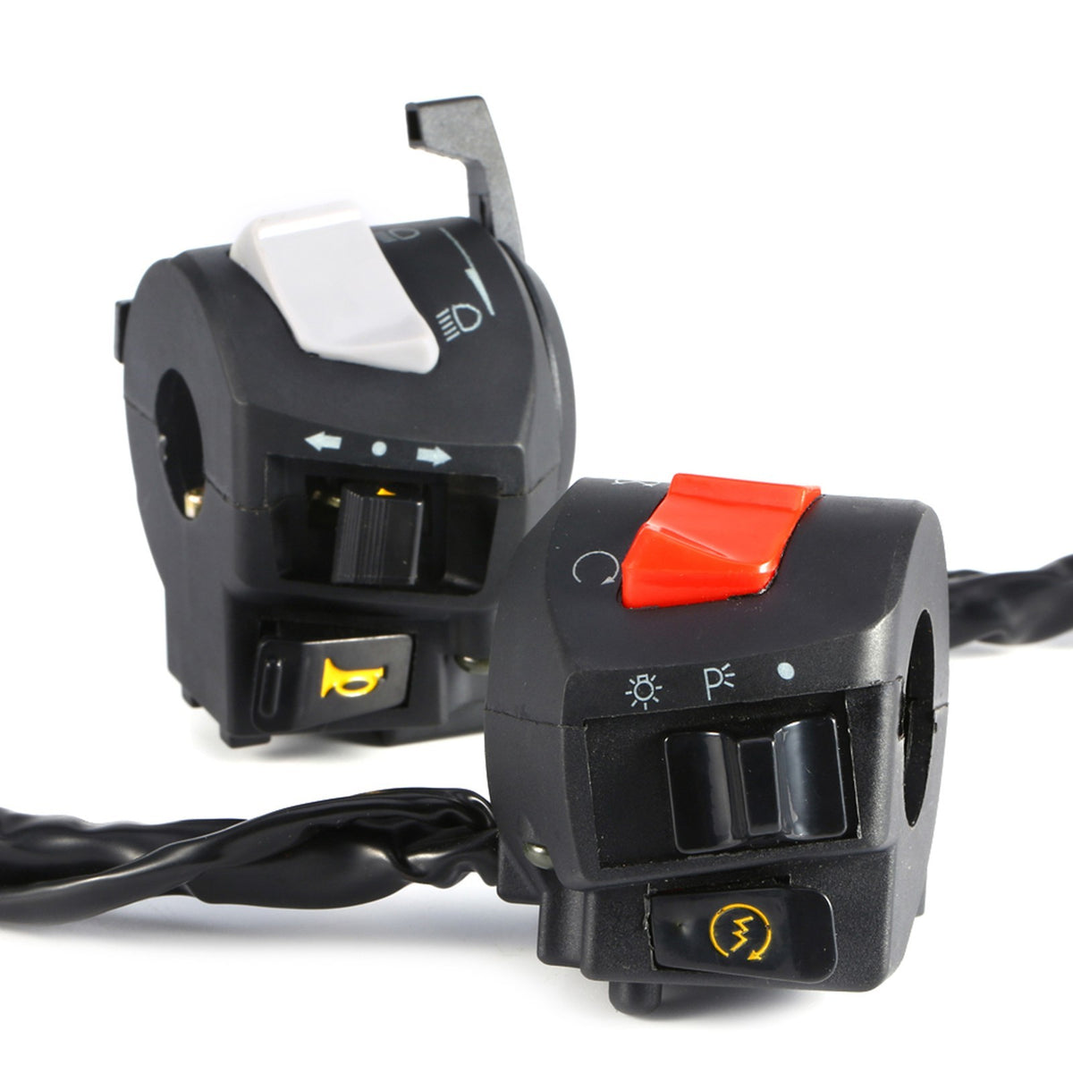 2x 7/8'' Motorcycle Handlebar Horn Turn Signal Light Control Switch