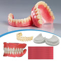 DIY Denture Kit Full Partial Fake Teeth Set, Home Repair for Missing Teeth