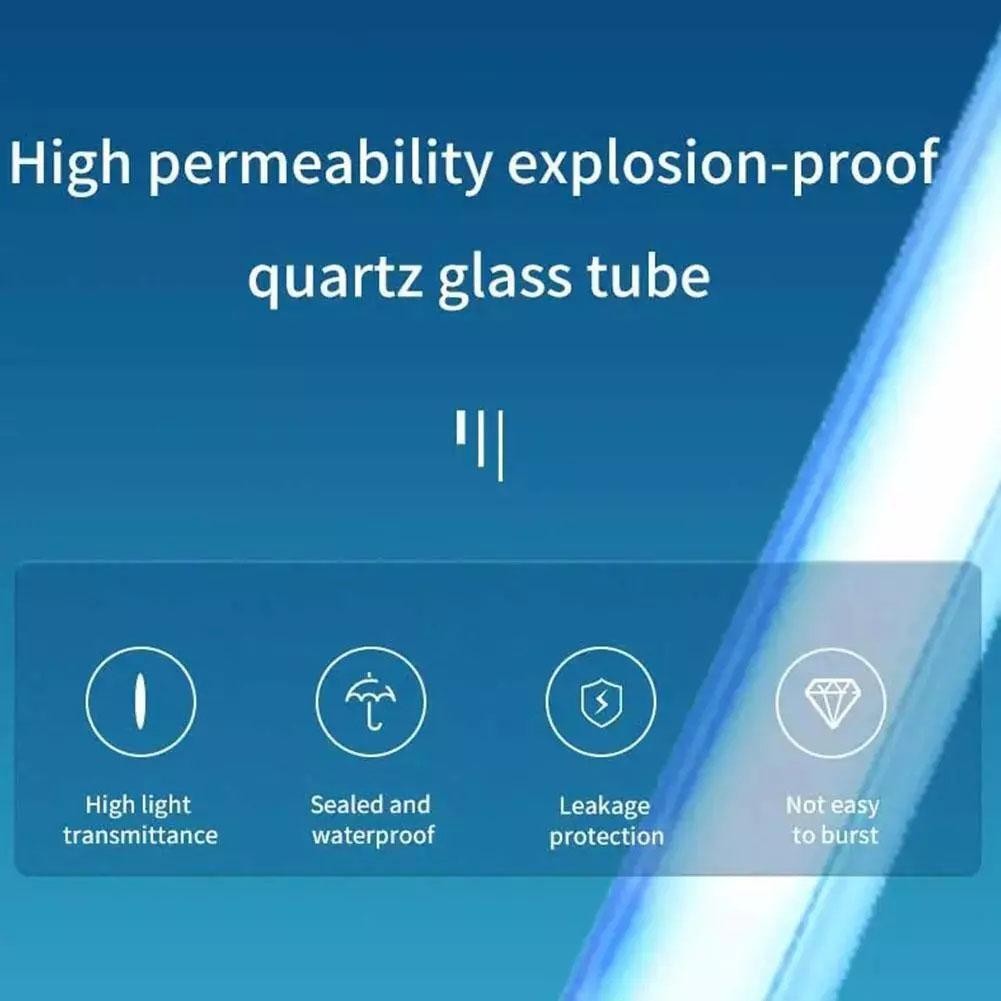 Waterproof Submersible Fish Tank UV-C Light Aquarium Water Clean Sterilizer Lamp