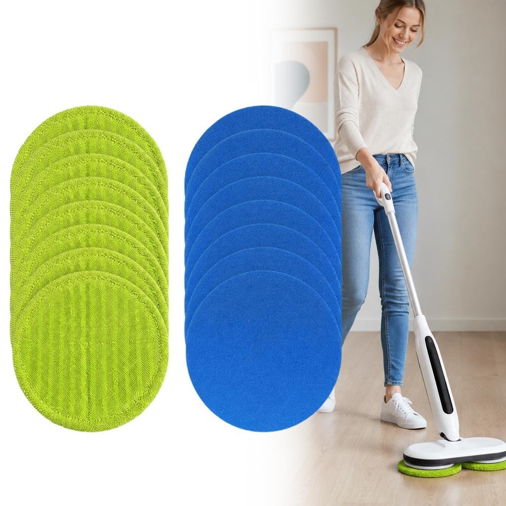 Cordless Electric Spinning Mop Floor Scrubber Cleaner Polish With Pads