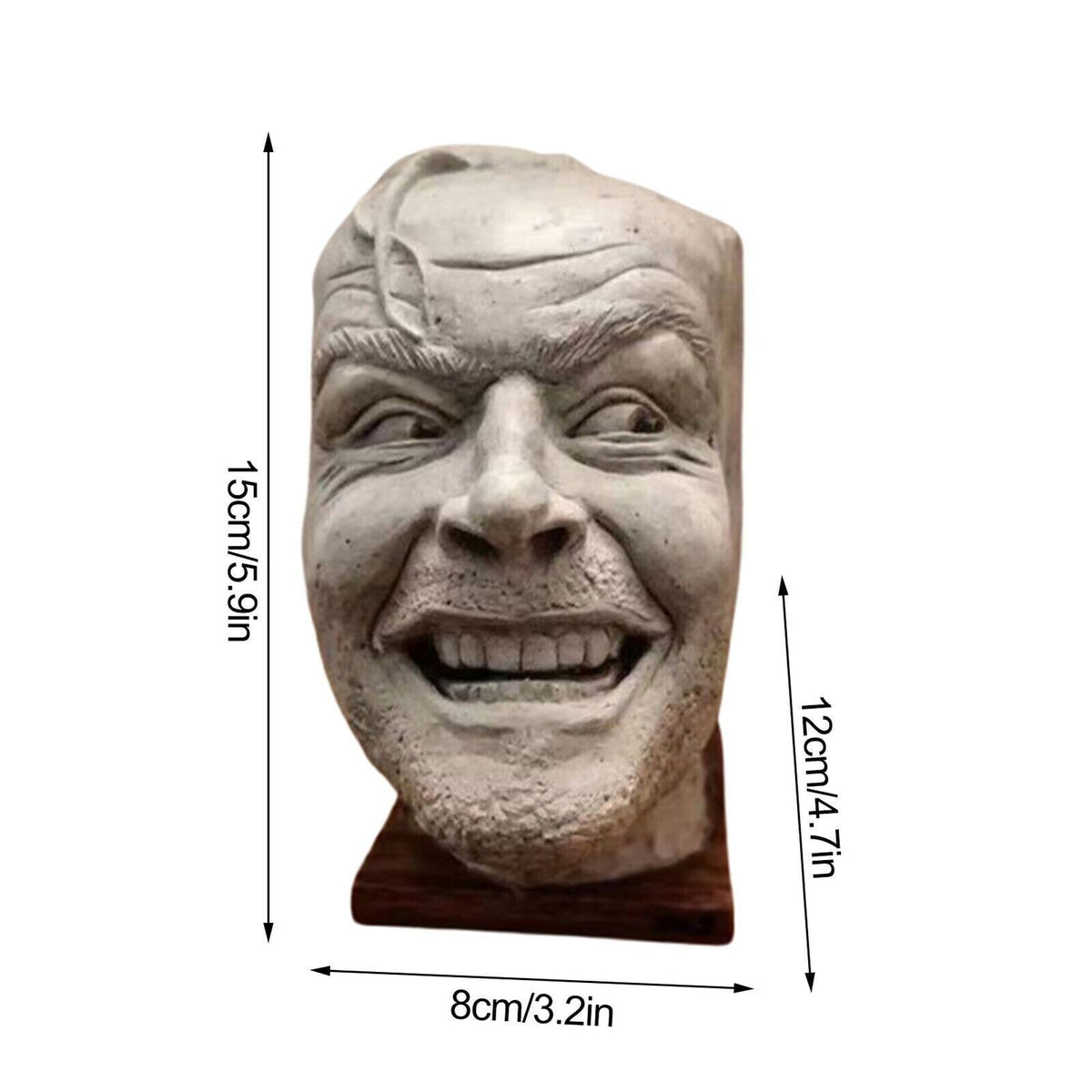 Here's Johnny Sculpture of The Shining Resin Desktop  Bookend Library Ornament