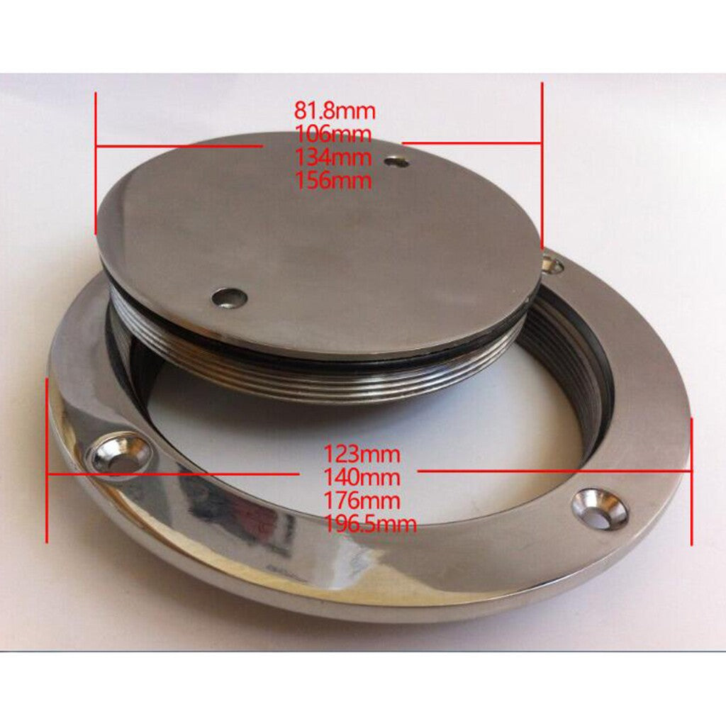 Heavy Duty Stainless Steel Circular Inspection Hatch Boat Deck Plate