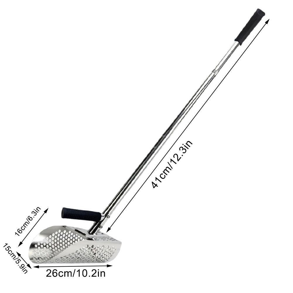 Beach Sand Scoop Metal Detecting Hunting Shovel with Long Handle Stainless Steel