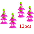 3/6/12Pcs Windproof Nylon Badminton Outdoor Anti-Wind Plastic Training Balls