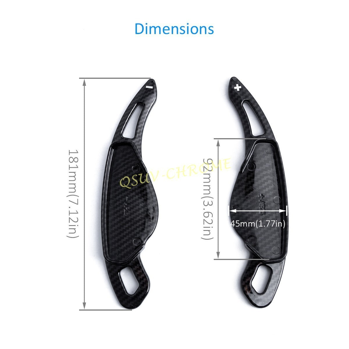 For Range Rover Jaguar XE XF Steering Wheel Shift Paddle Shifter Extension Black