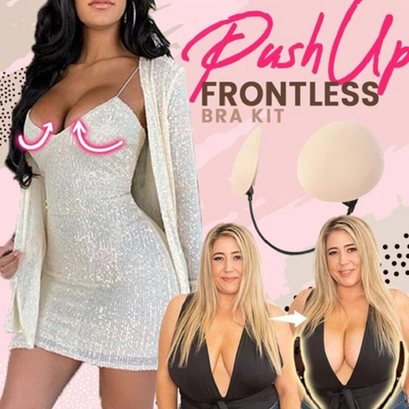 Invisible Push-Up Frontless Bra Silicone Deep Plunge Backless&Strapless Bra Kit