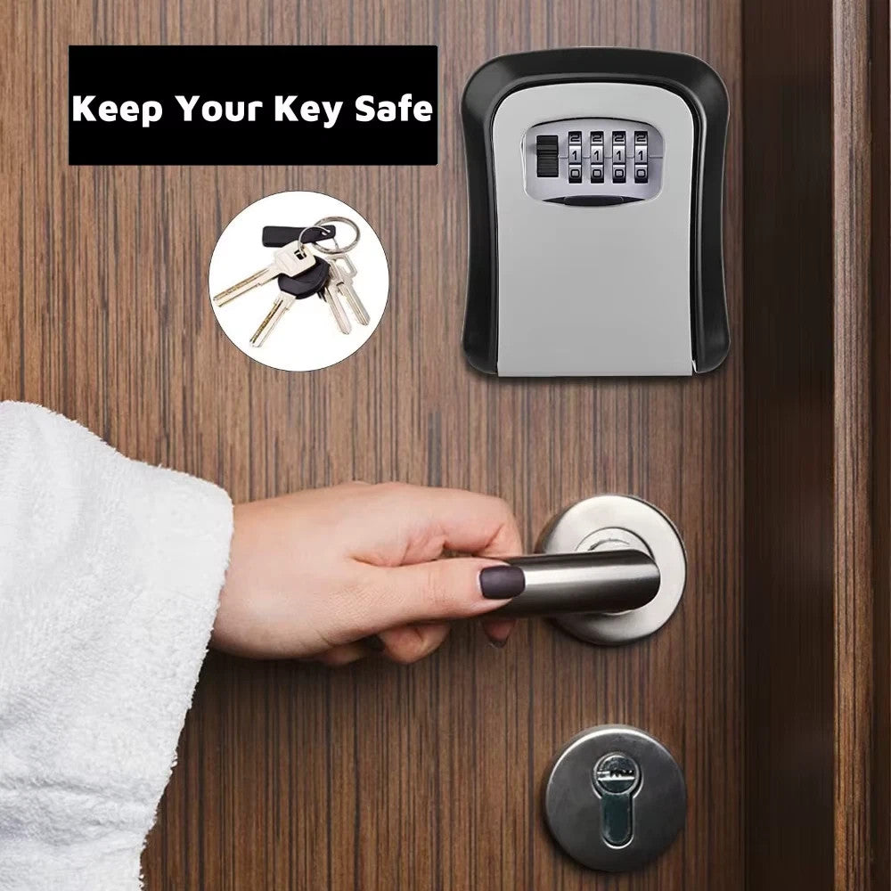 Wall Mounted Key Safe 4 Digit Combination Security key Lock Box Safe Outdoor UK