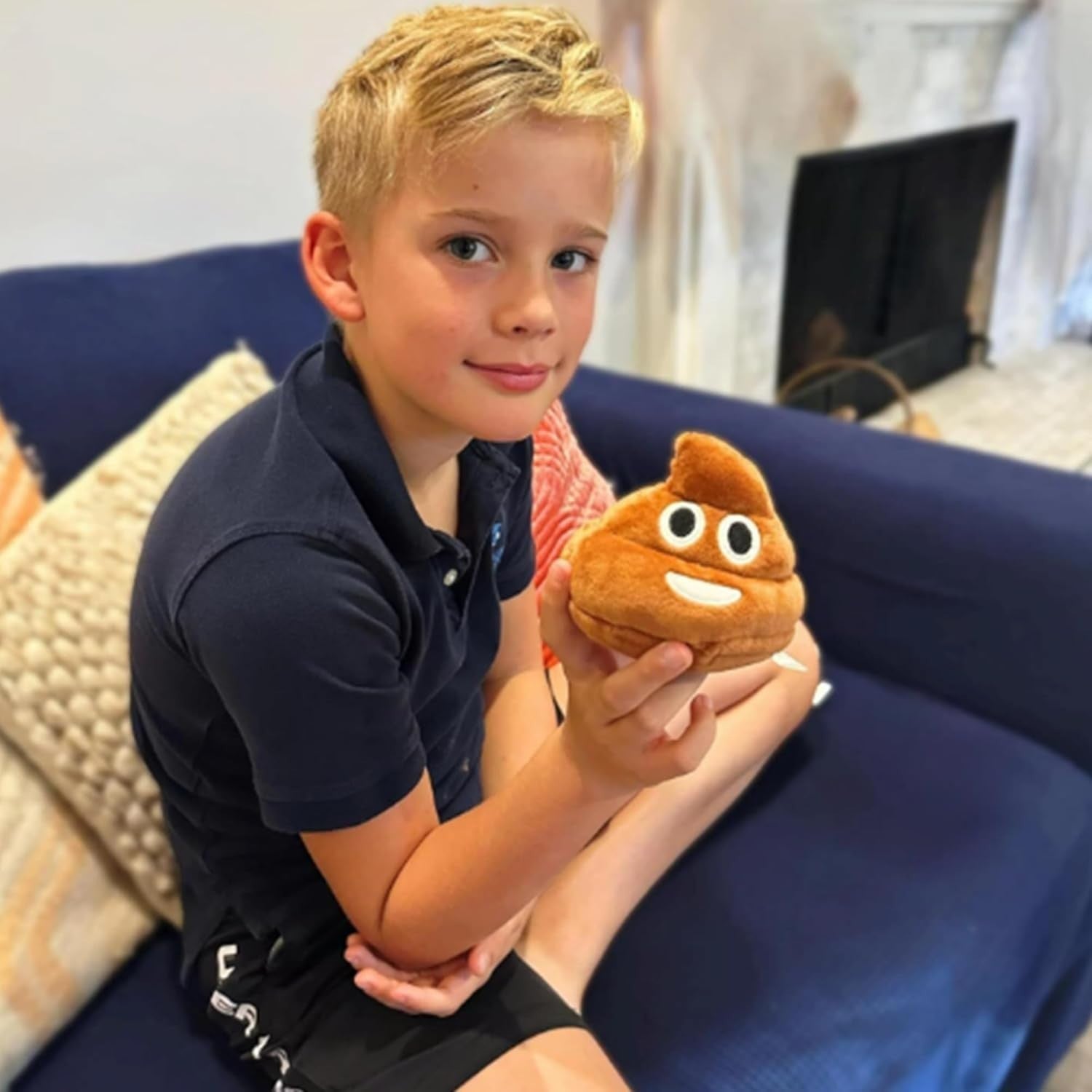 Funny Talking Poop Plush Toy,Makes Fart Sounds, Fake Poop Dog Toy for Kids & Dog