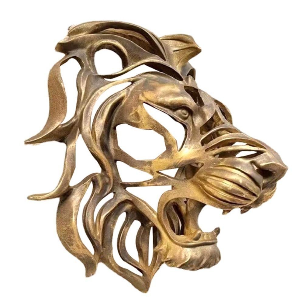 Ornament Lion Head Sculpture Wall Mounted Art Wall Decor Lion Head Wall Art