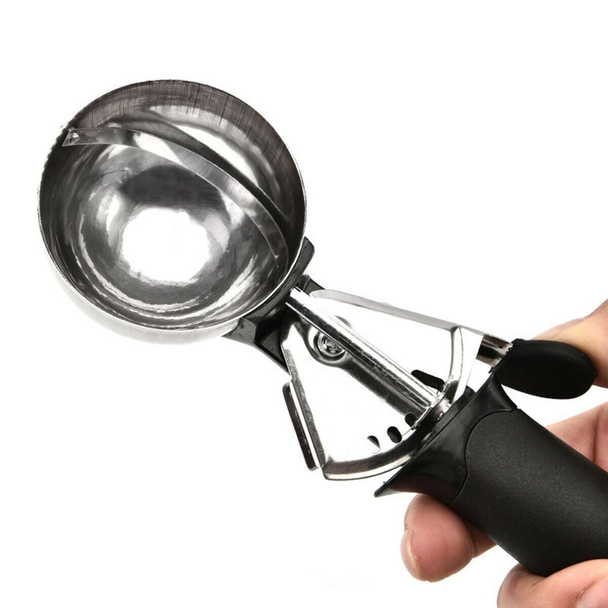 Black Ice Cream Spoon Stainless Steel Ball Scooper Metal Cookie Scoop