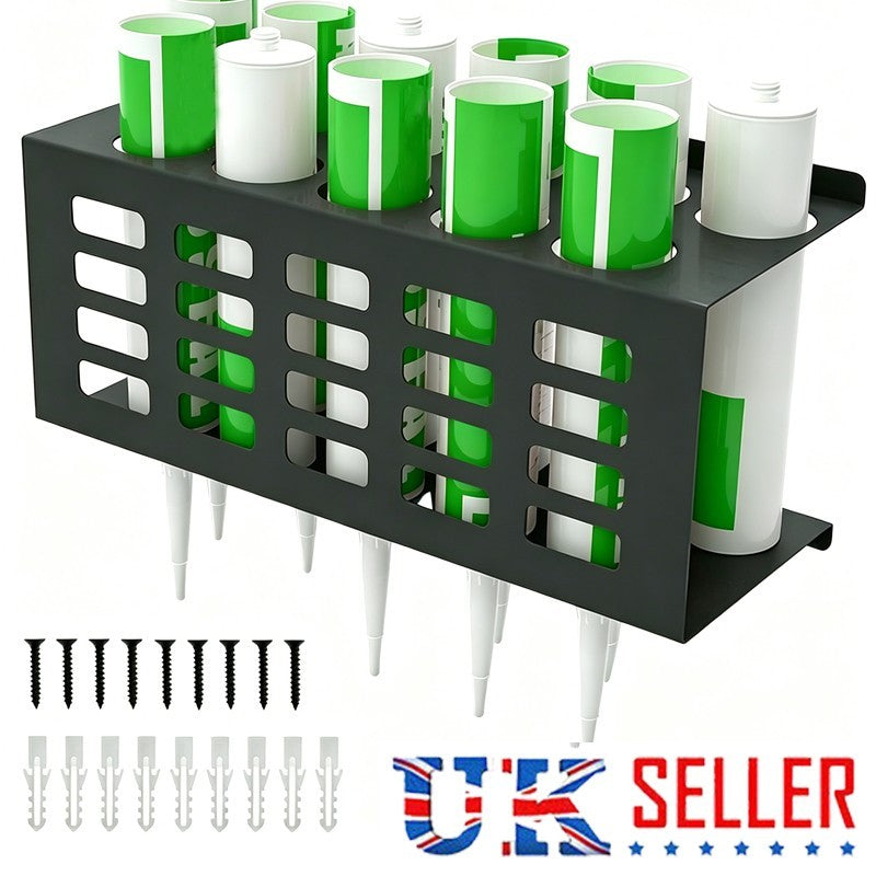 11x Silicone Sealant Tube Holder Mastic Caulk Storage Rack for Van Racking