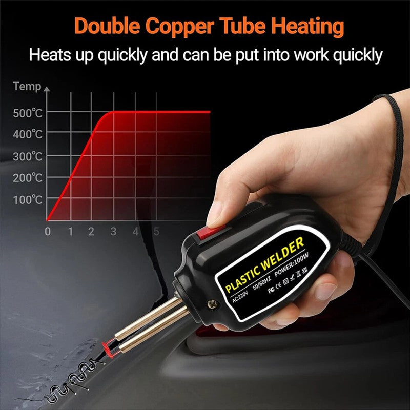 100W HOT STAPLER GUNS PLASTIC REPAIR CAR BUMPER WELDING WELDER MACHINE KIT