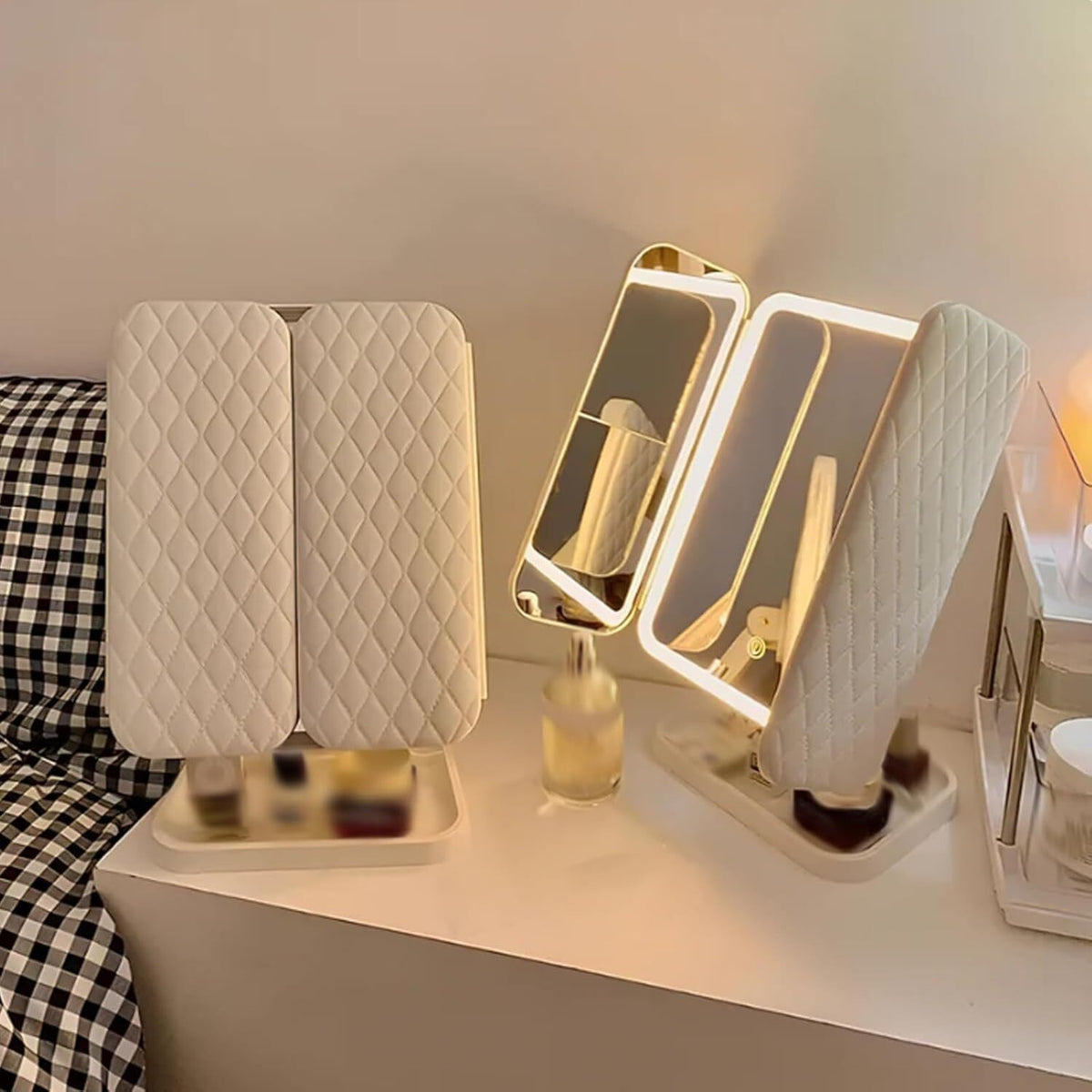 Glisera Smart Mirror, 3 Color Led Makeup Mirror with Magnification