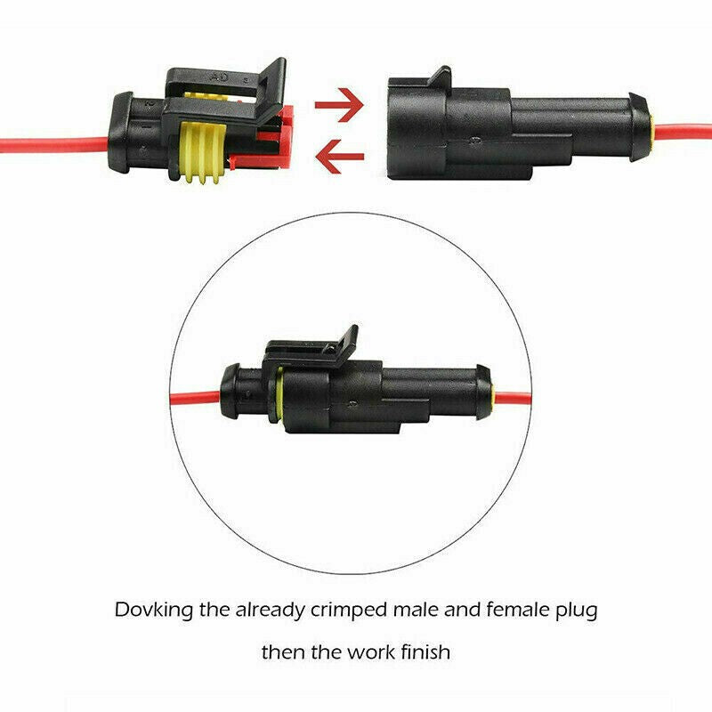 352Pcs 12V Electrical Wire Connector Plug Terminal Kit 1/2/3/4 Pin Waterproof