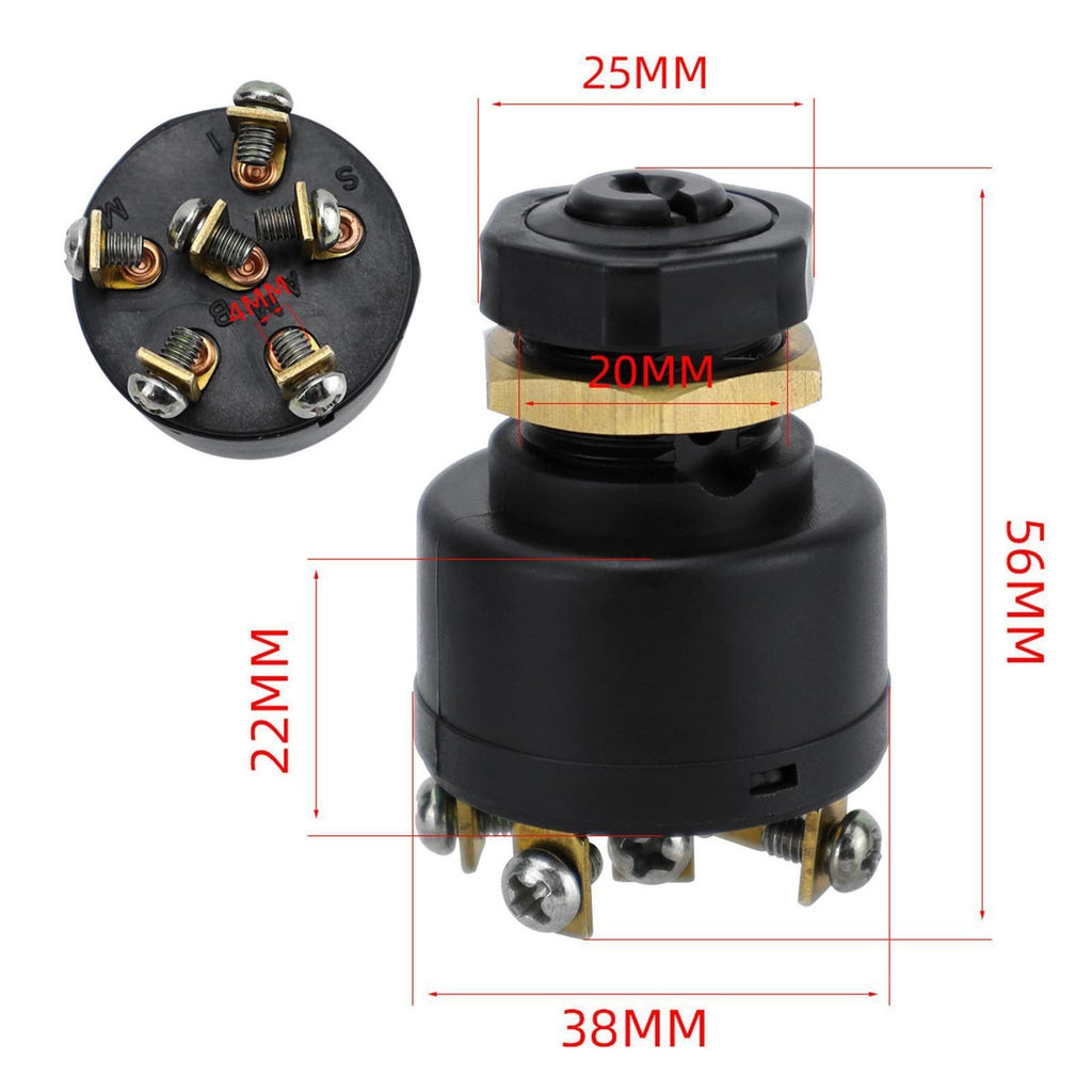 Marine Ignition Switch for Boat Yacht Heavy Duty 12V 12A Easy to Install