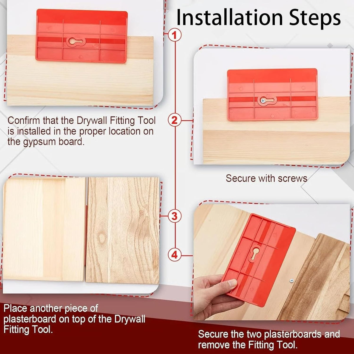 Heavy Duty Drywall Fitting Tool, Fitting Tool Supports The Board Drywall Holder