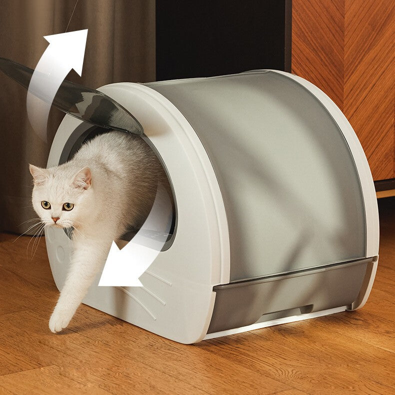 Large Automatic Cat Litter Tray Self Cleaning Box with UV Sterilization for Cats