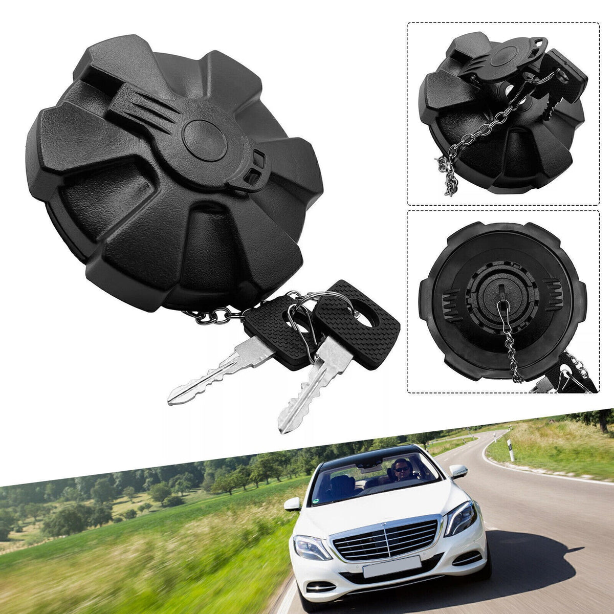 For Mercedes Benz Actros Arock Econic Petrol Diesel Tank Fuel Cap With 2 Keys