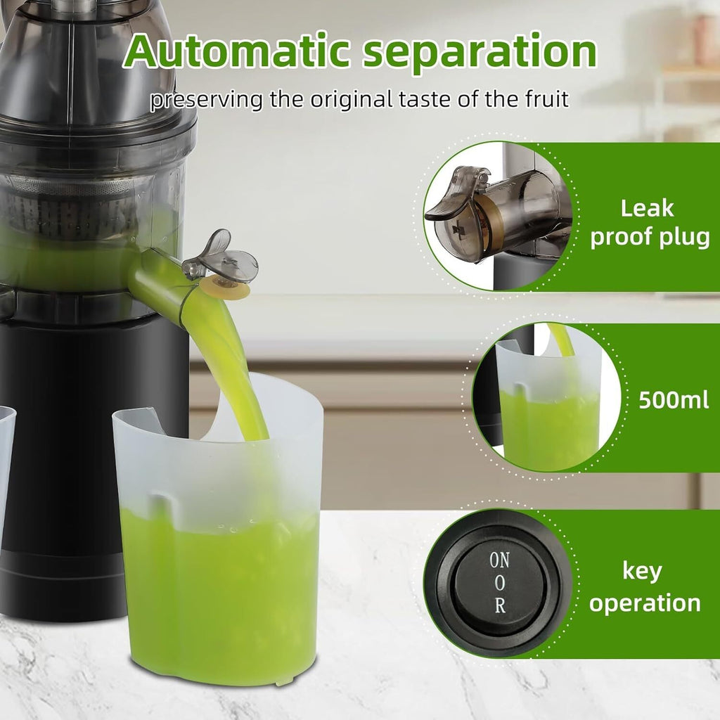 Cold Press Slow Juicer Squeezer Electric Juicer Machine Slag Juice Separator UK