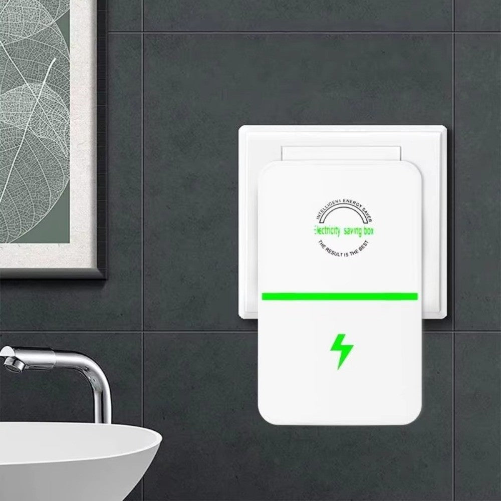 2x Electricity Saving Box UK Adapter Intelligent Power Factor Cost Saving Device