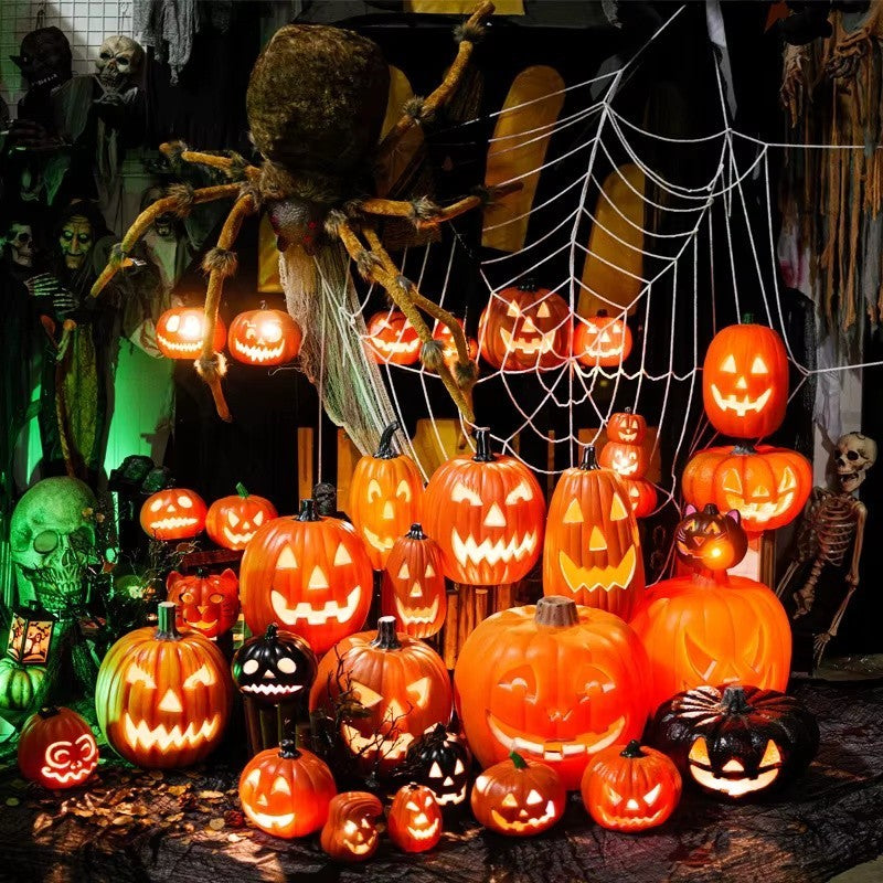 2026 Halloween Jack-o '-Lantern Yard Home Decoration Illuminated Large Pumpkins