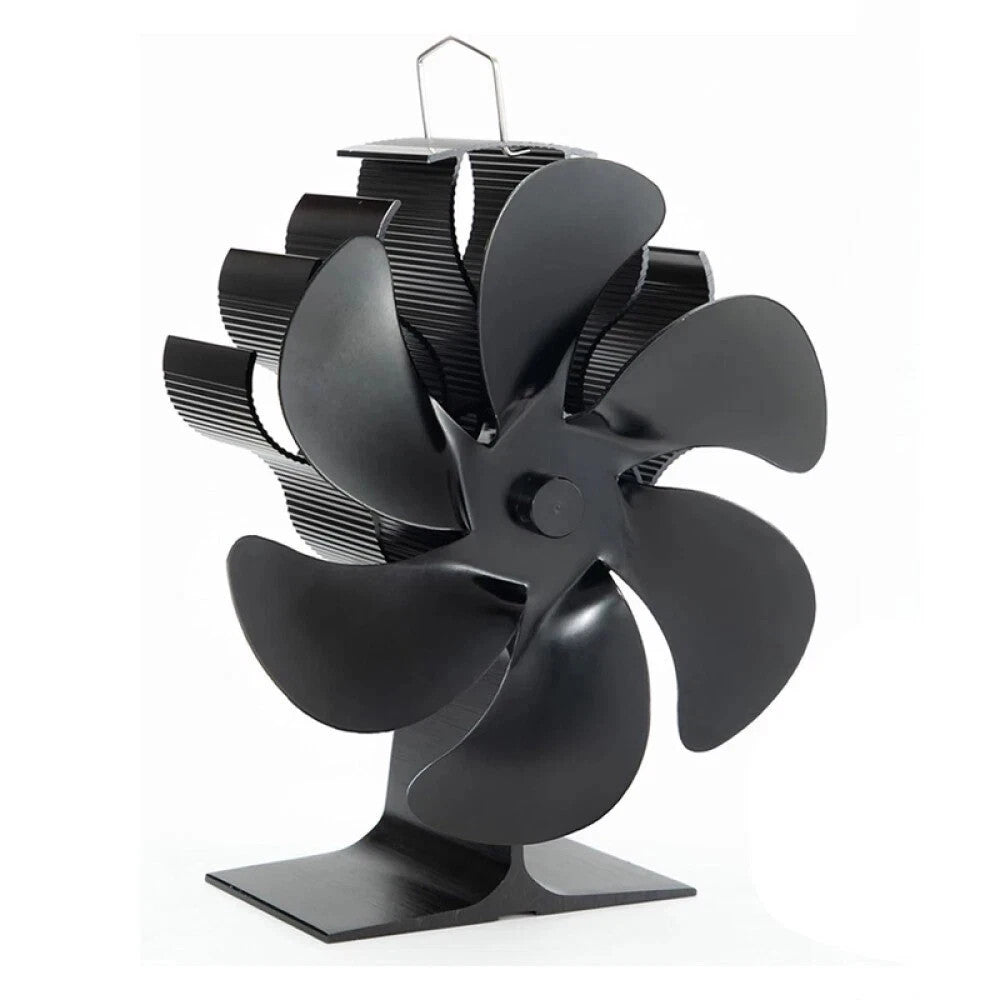 Heat Powered Stove Fan Wood/Log Burner Fan with 6 Blades for Fireplaces