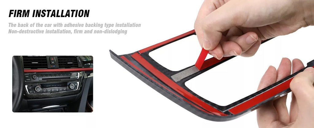 Carbon Fiber ABS AC Control CD Cover For BMW M3 M4 F80/82 2014-19 3 4 series F30