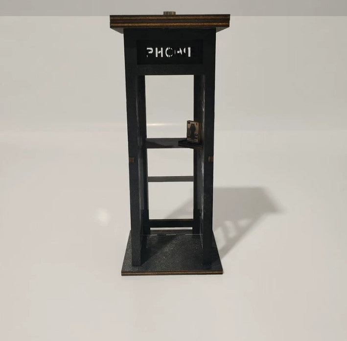Vintage Phone Booth Ambient Lamp,Retro Mini Street Phone Booth LED Night Light