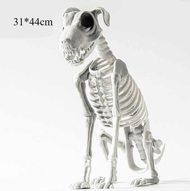 Halloween Sitting Skeleton Scary Spooky Sitting Animal Skeleton