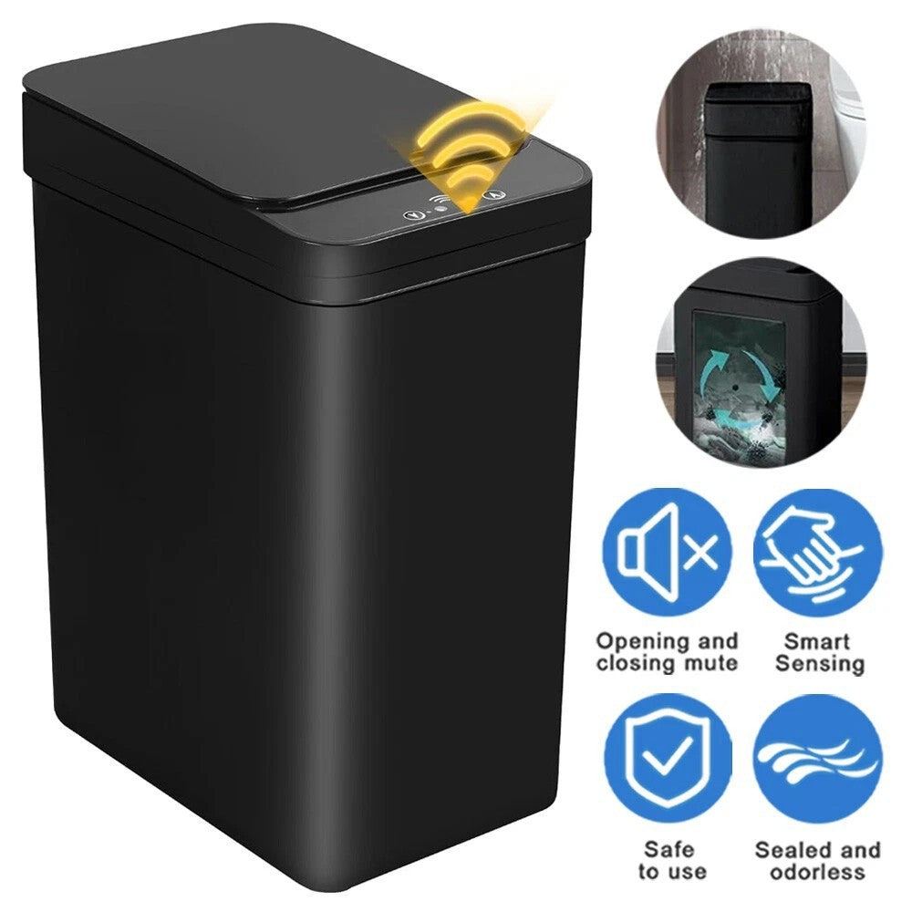 12L Automatic  Motion Sensor Waste Bin Rubbish Kitchen Trashcan Trash Can Smart