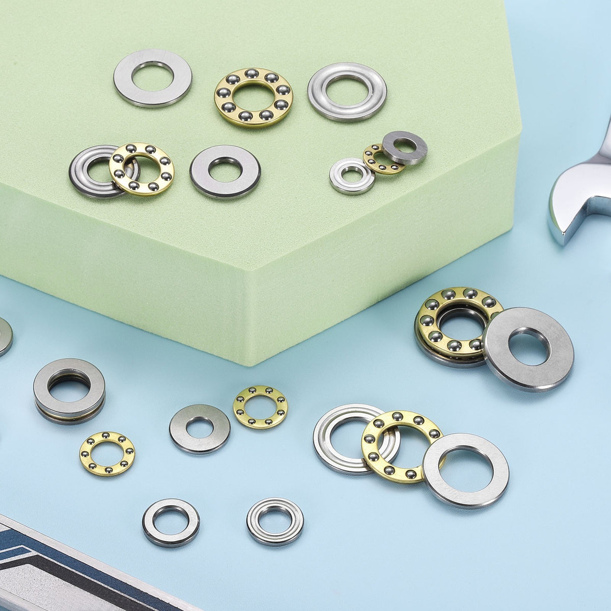 8pcs F10-21M Thrust Ball Bearings 10mmx21mmx7mm Chrome Steel Single Direction