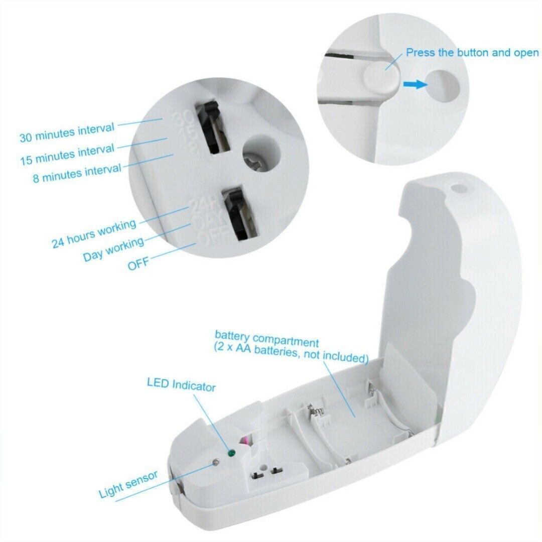 Wall-mounted Automatic Aerosol Fragrance Spray Air Freshener Dispenser