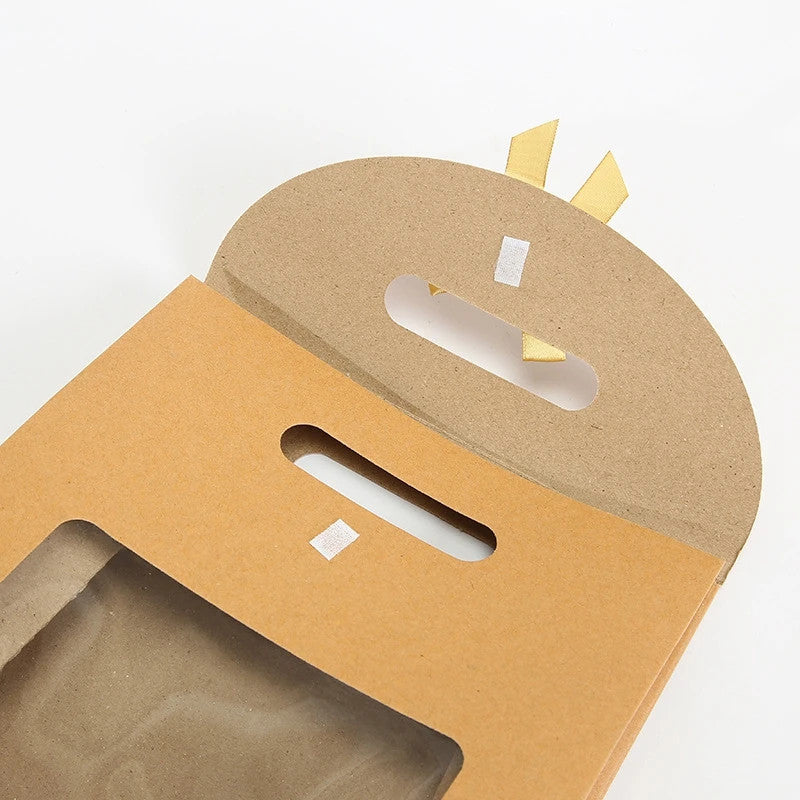 10Pcs Wholesale Cardboard Gift Bag with Windown Paper Cake Box Packing Supplies