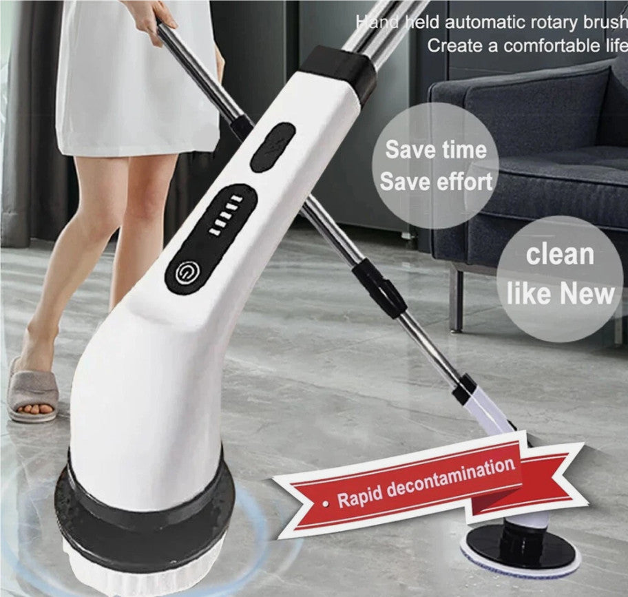 Bathroom Cordless Rotating Cleaning Brush 9IN1 Electric Spin Scrubber