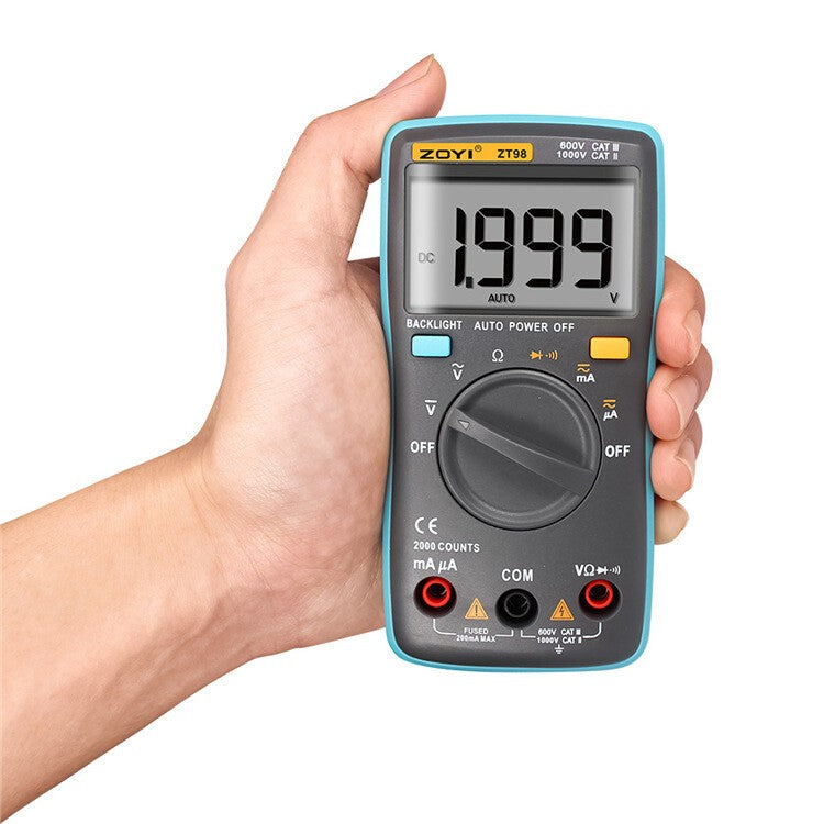 Digital Multimeter Large Screen Fluke Portable Voltmeter Ammeter Meter AC/DC NEW