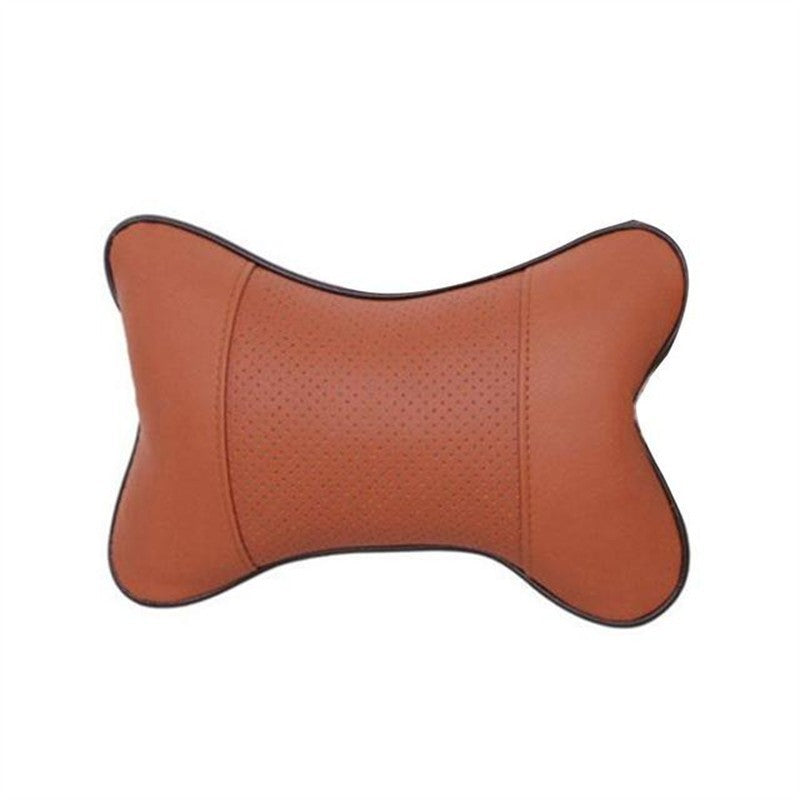 1/2x Cars Seat Head Neck Rest Leather Support Cushion Pad HeadRest Bone Pillow