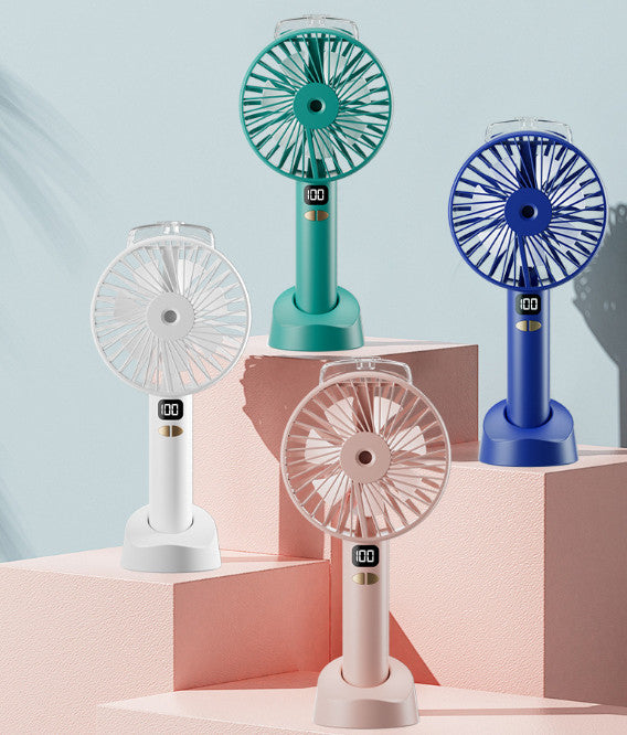 Portable Small Handheld Misting Fan - 3 Speed 22*10.4*4.1 cm