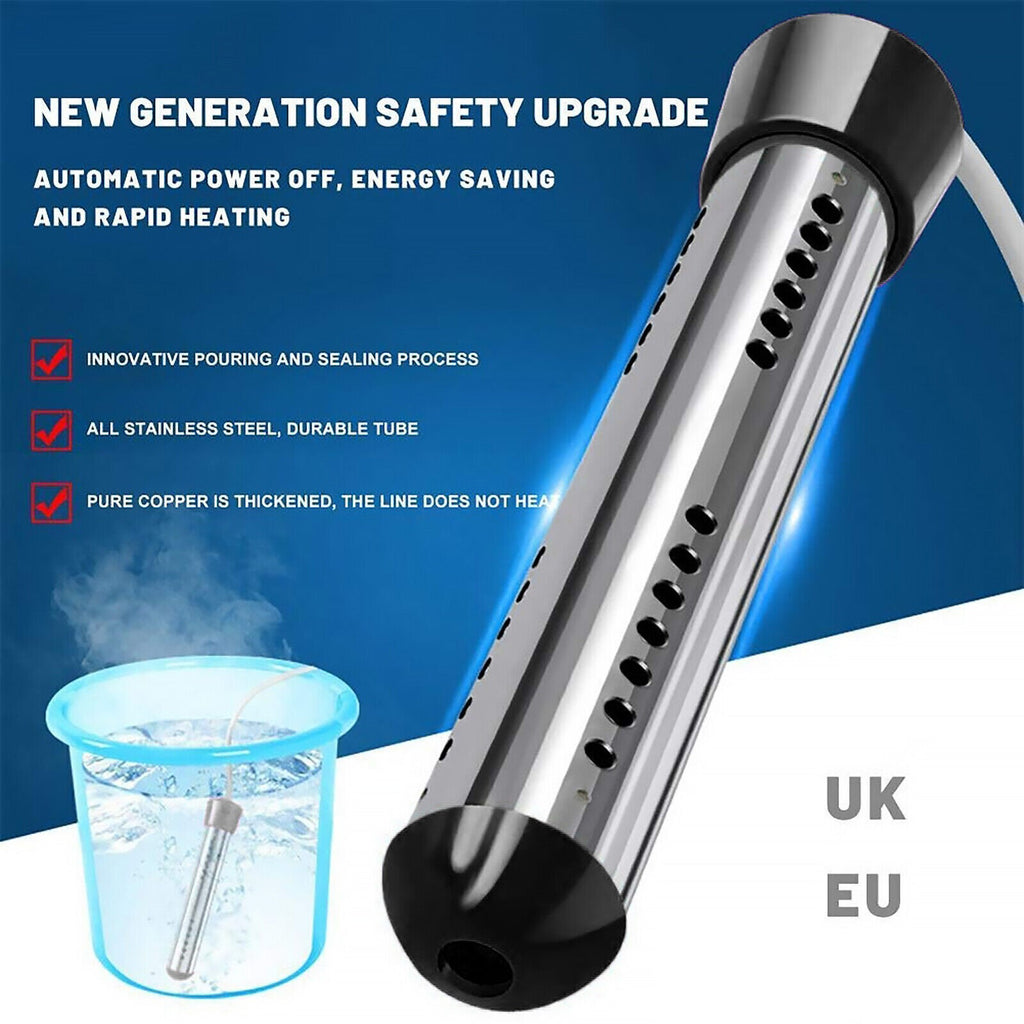 2000W Electric Immersion Water Heater Portable Suspension Boiler Water Heater UK