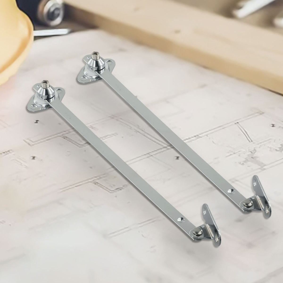 2 pcs Cabinet Cupboard Door Flap Stay Hinge Down Drop Lid Support Sliding Rail