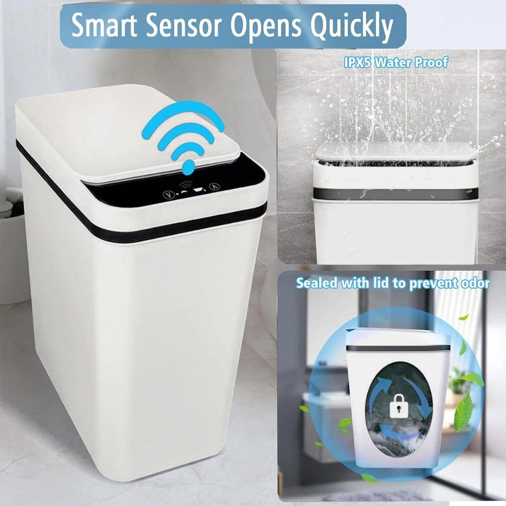 12L Automatic  Motion Sensor Waste Bin Rubbish Kitchen Trashcan Trash Can Smart