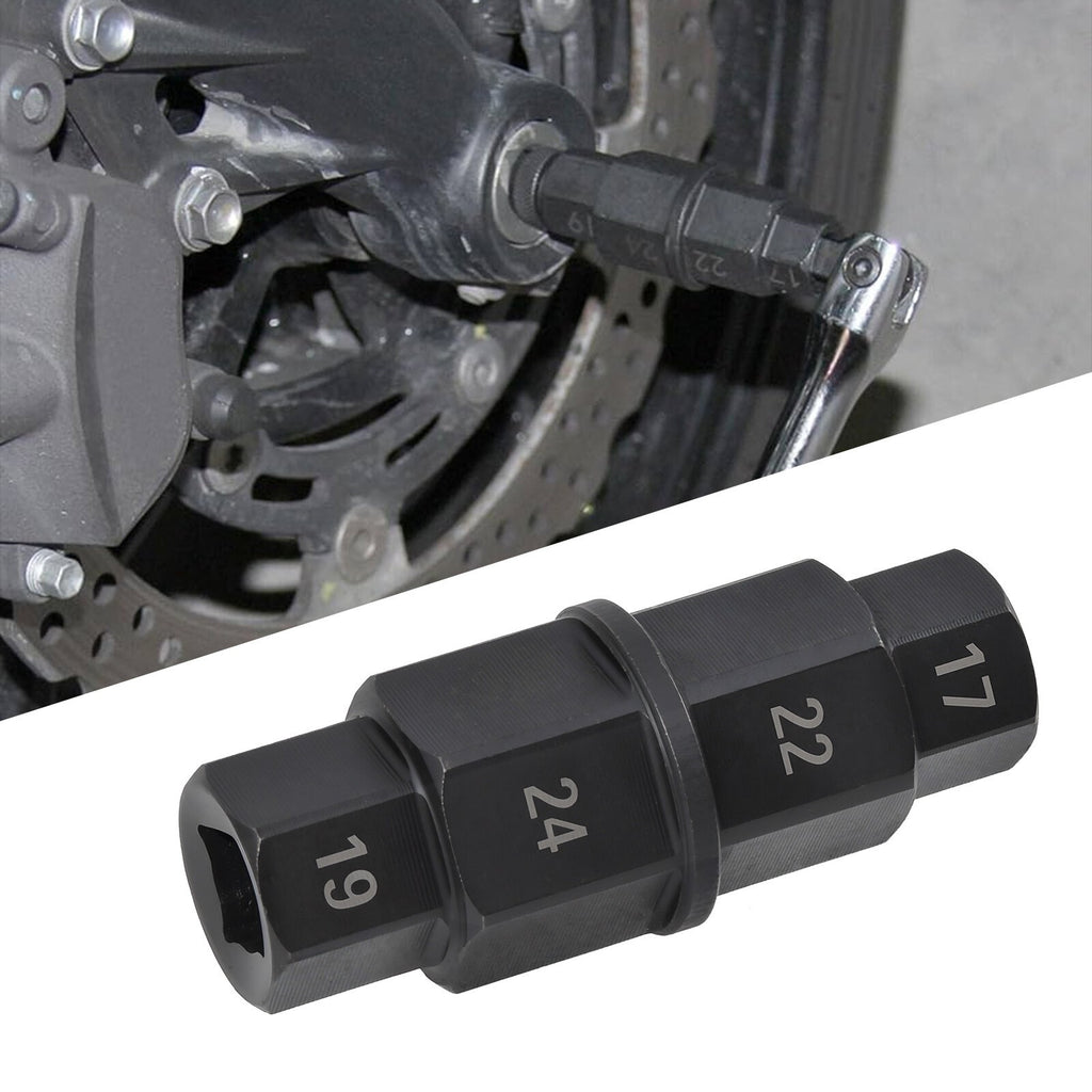 Motorcycle Front Rear Wheel Axle Spindle Tool Hex Key Socket 17 19 22 24mm